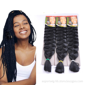 82inch 165g yaki Synthetic Jumbo Braids Bulk Synthetic Hair Crochet Braid Synthetic Fiber Hair Braiding Crochet Extension Hair
